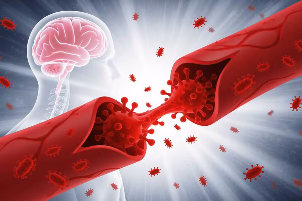 Close-up of gums and teeth illustrating the danger of gum disease and stroke risk
